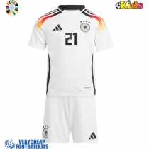 Germany Ilkay Gundogan #21 Replica Home Minikit Euro 2024 Short Sleeve (+ pants)